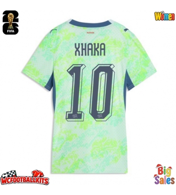 Switzerland Granit Xhaka #10 Replica Away Stadium Shirt for Women World Cup 2026 Short Sleeve